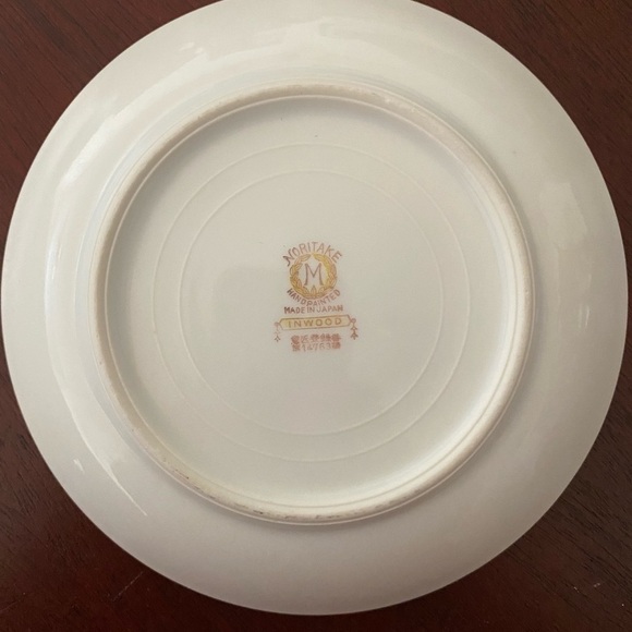 Vintage Noritake Japan Hand Painted Inwood Indian Tree China–Saucer, Salad,Bowls - Picture 4 of 10